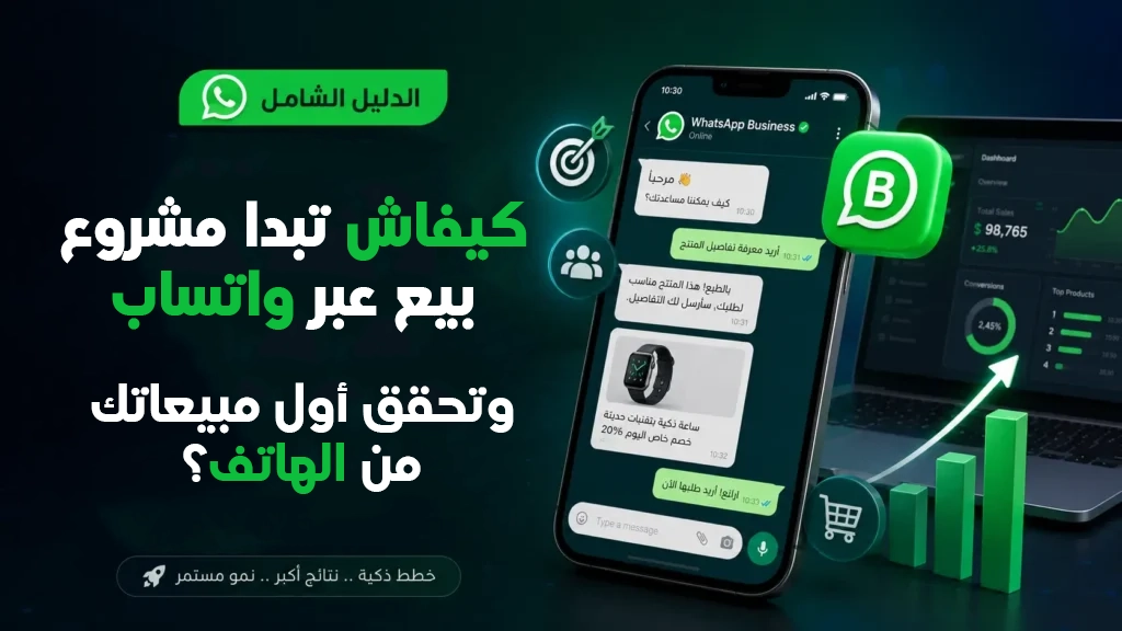 كيفاش تبدا مشروع بيع عبر واتساب وتحقق أول مبيعاتك من الهاتف؟